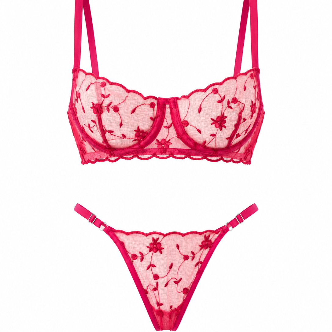 ALPHA FUŞYA DESTEKSİZ BRALET TAKIM  1