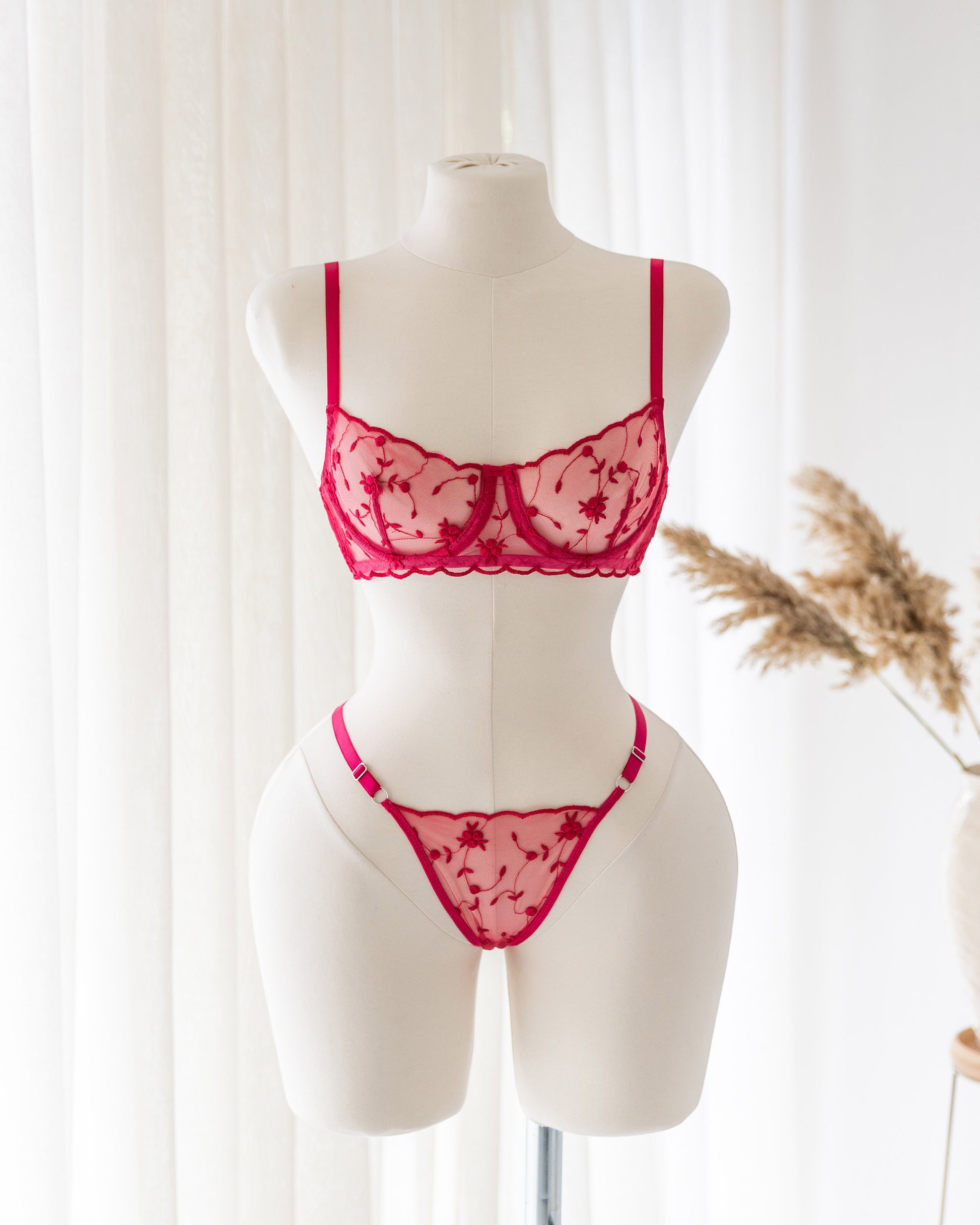 Alpha Fuşya Desteksiz Bralet Takım