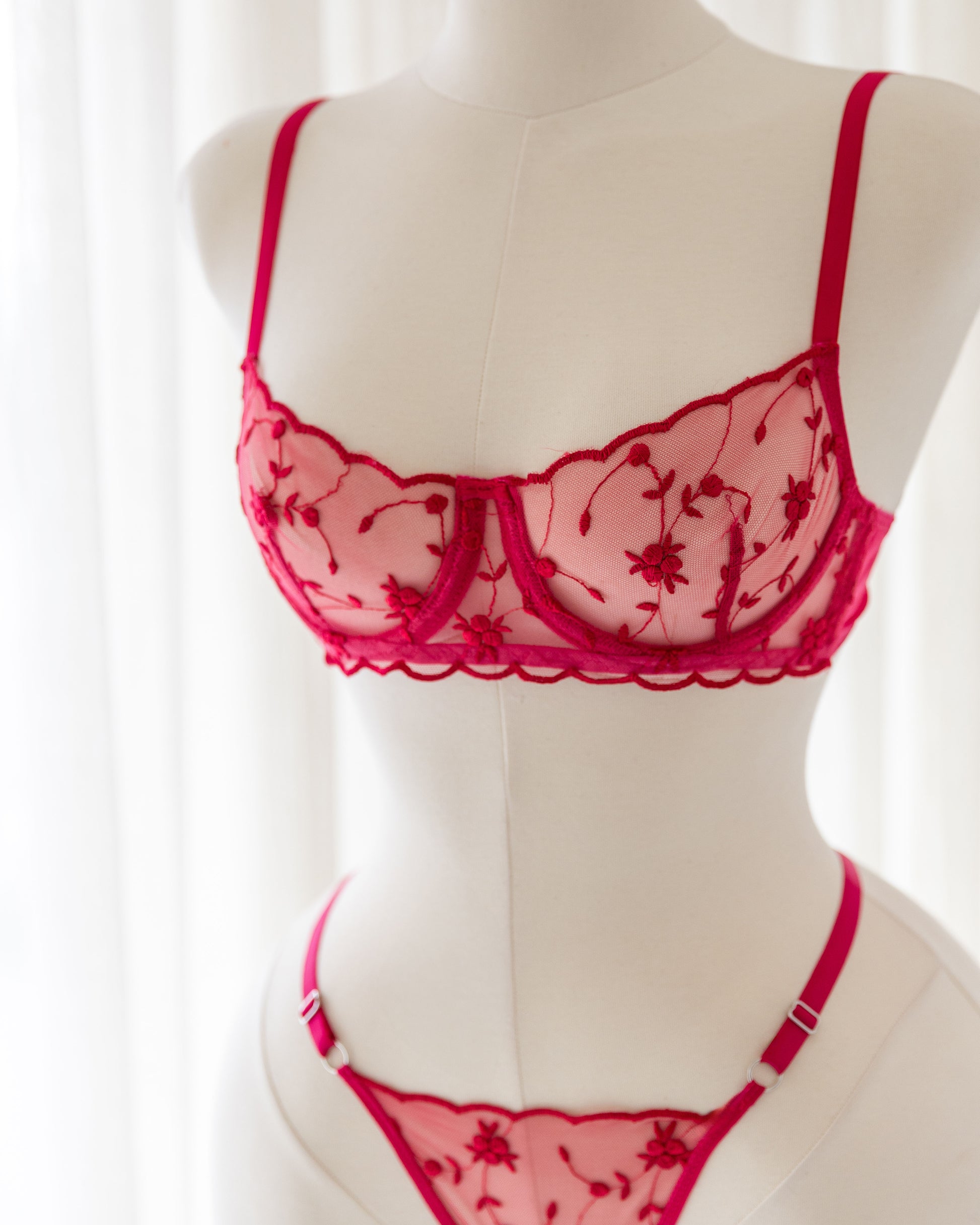 Alpha Fuşya Desteksiz Bralet Takım