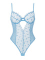 AMOUR TRANSPARAN MAVİ KALP DESENLİ BODYSUIT 1