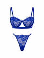 ASTRAL SAKS MAVİSİ DANTELLİ BRALET TAKIM 1