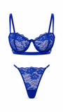 ASTRAL SAKS MAVİSİ DANTELLİ BRALET TAKIM 1