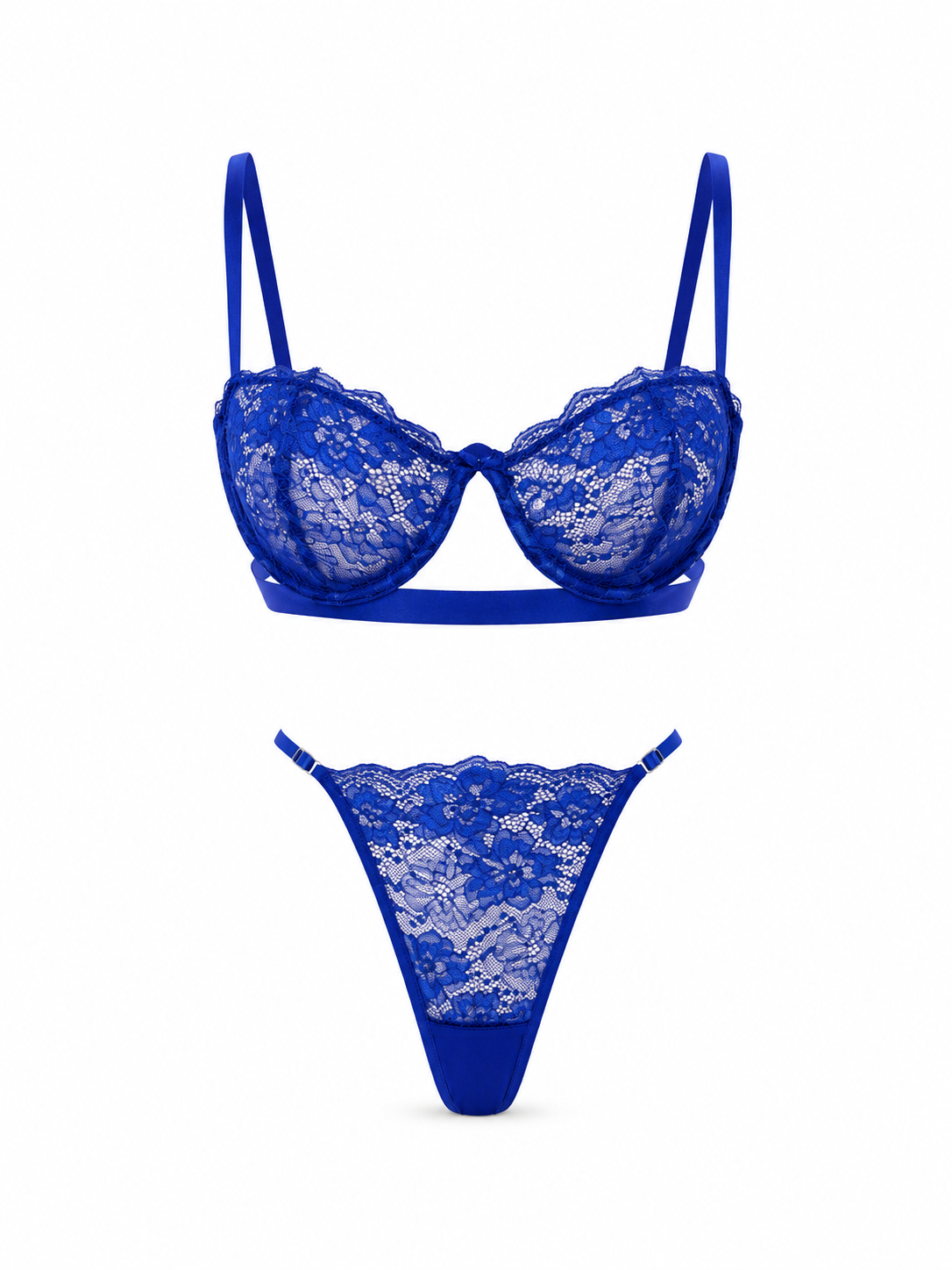 ASTRAL SAKS MAVİSİ DANTELLİ BRALET TAKIM 1