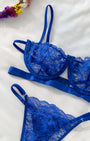 Astral Saks Mavisi Dantelli Bralet Takım