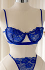 Astral Saks Mavisi Dantelli Bralet Takım