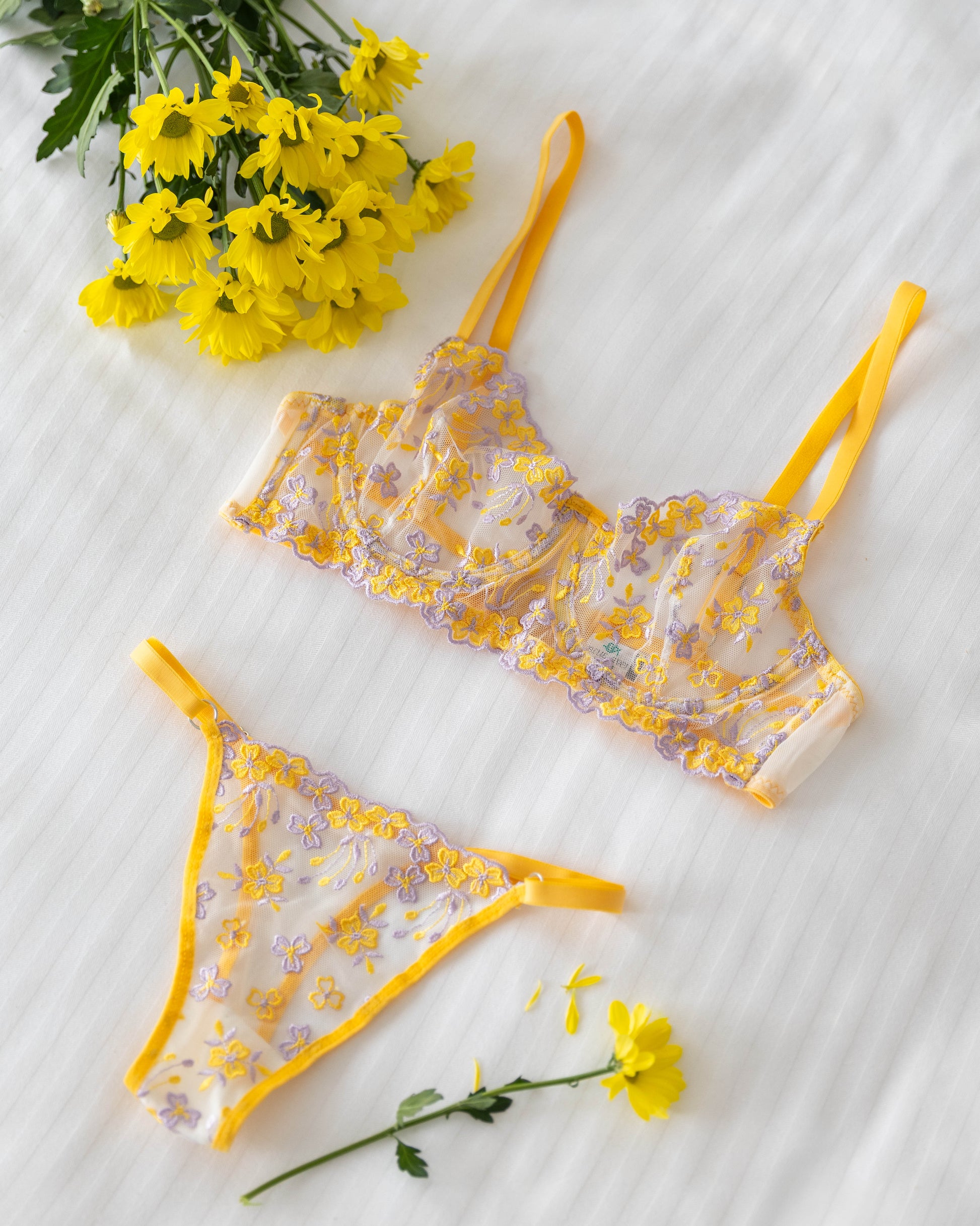 Cham Sarı Desteksiz Bralet Takım