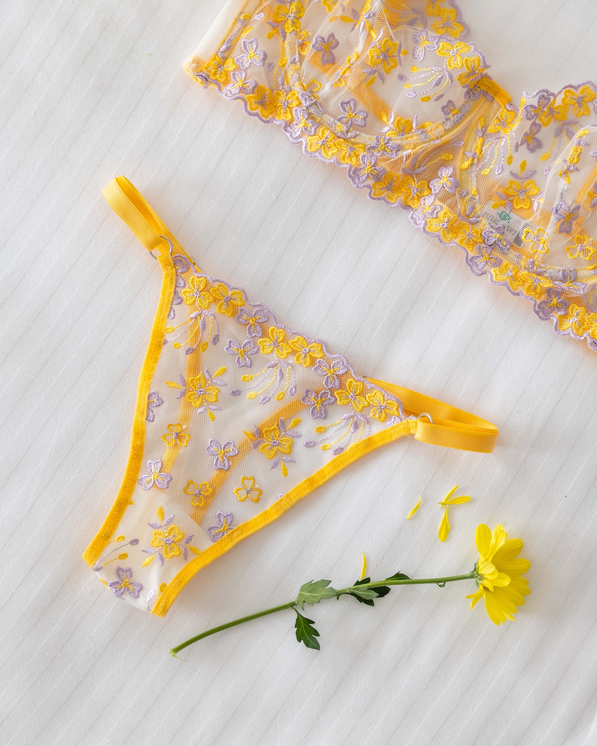 Cham Sarı Desteksiz Bralet Takım