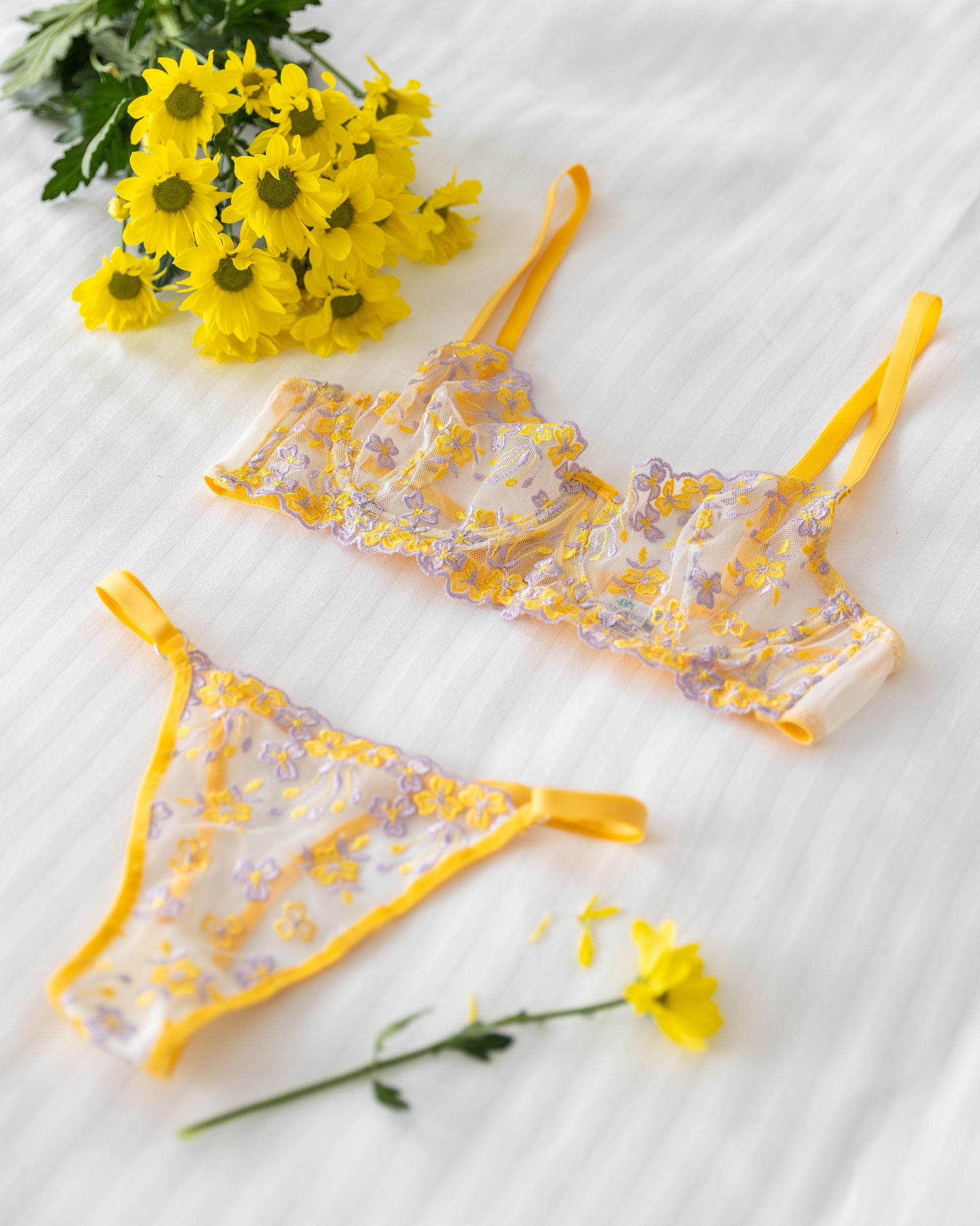 Cham Sarı Desteksiz Bralet Takım