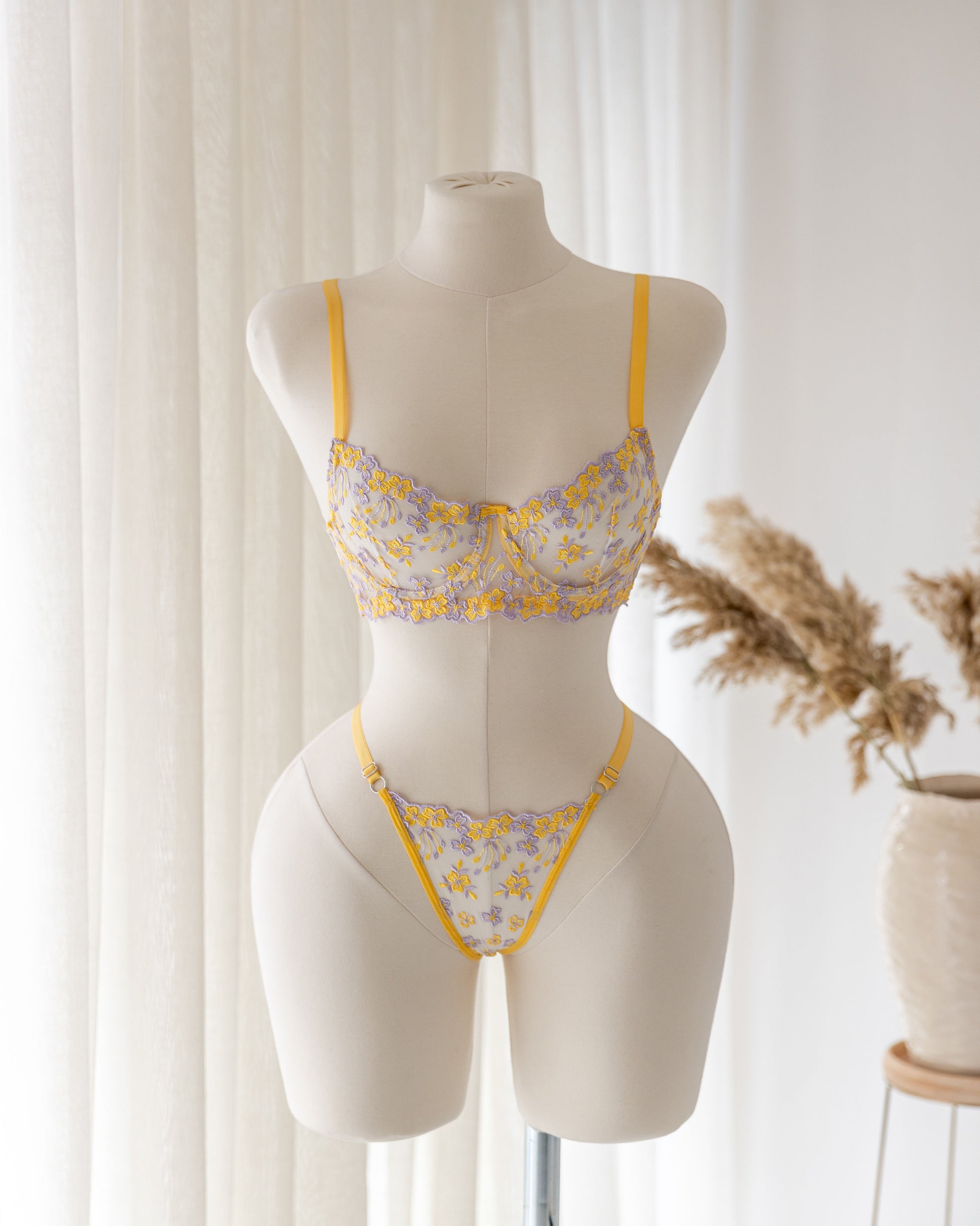 Cham Sarı Desteksiz Bralet Takım