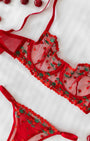 Cherry Kırmızı Kirazlı Desteksiz Bralet Takım