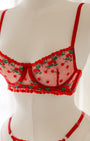 Cherry Kırmızı Kirazlı Desteksiz Bralet Takım