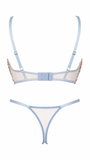 FLORA ÇİÇEKLİ MAVİ DESTEKSİZ BRALET TAKIM 2