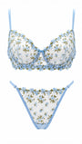 JARDIN ÇİÇEKLİ MAVİ BRALET TAKIM 1