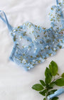 Jardin Çiçekli Mavi Bralet Takım