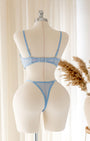 Jardin Çiçekli Mavi Bralet Takım