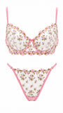 JARDIN ÇİÇEKLİ PEMBE BRALET TAKIM 1