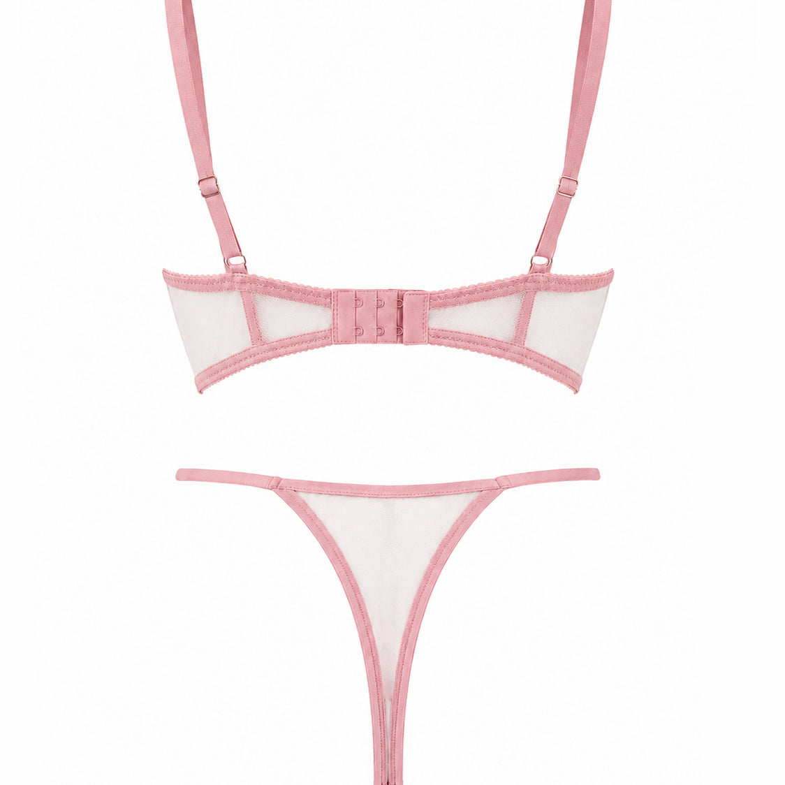 JARDIN ÇİÇEKLİ PEMBE BRALET TAKIM 2
