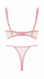 JARDIN ÇİÇEKLİ PEMBE BRALET TAKIM 2