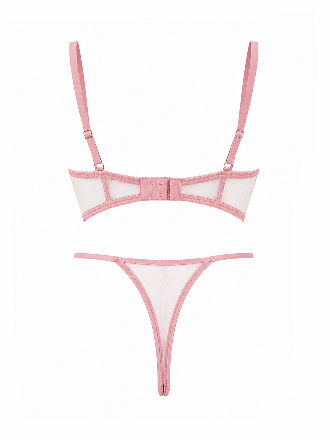 JARDIN ÇİÇEKLİ PEMBE BRALET TAKIM 2