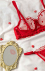 Love Kırmızı Desteksiz Bralet Takım