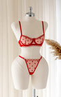 Love Kırmızı Desteksiz Bralet Takım