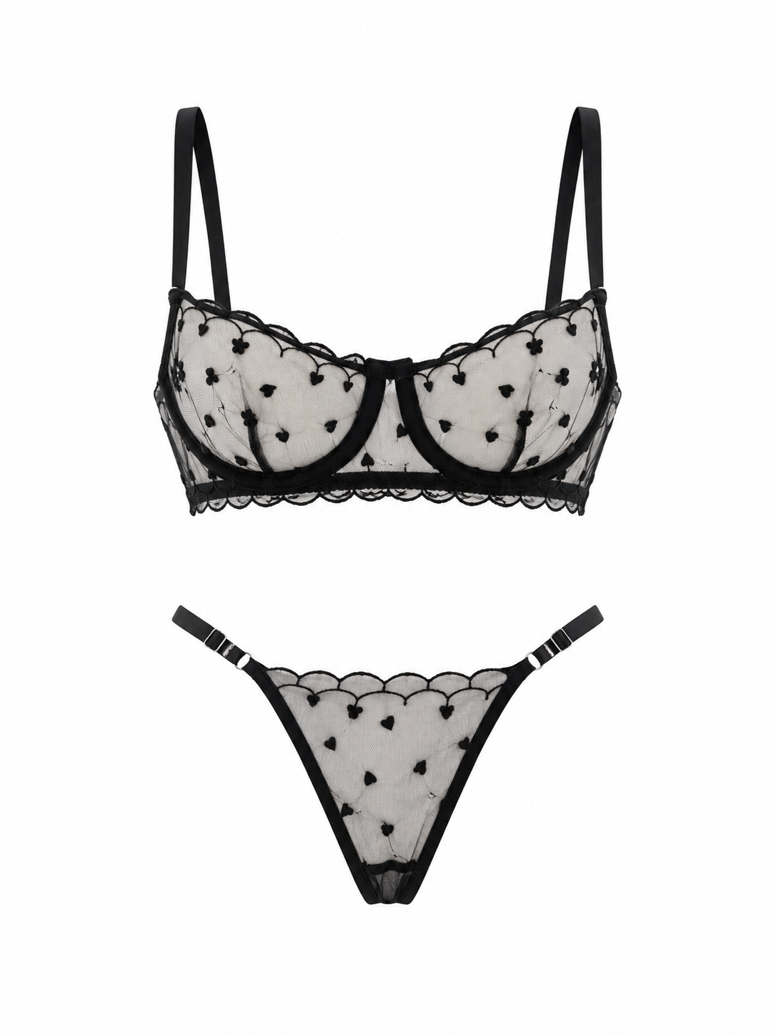 Love Siyah Desteksiz Bralet Takım