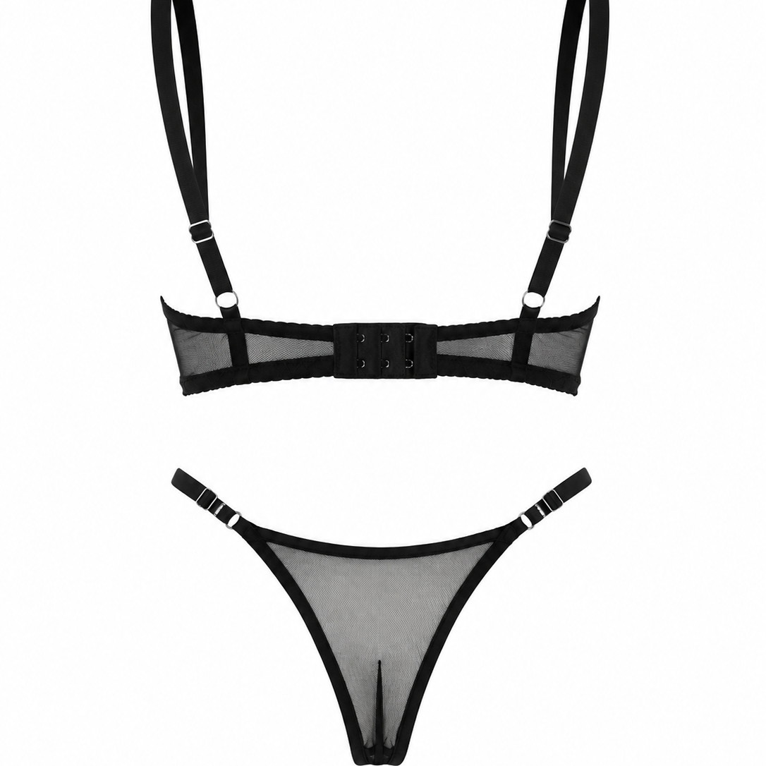 LOVE SİYAH DESTEKSİZ BRALET TAKIM 2