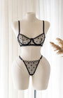 Love Siyah Desteksiz Bralet Takım