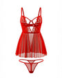 MORGANA KIRMIZI TÜL FANTEZİ BABYDOLL 1