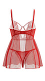 MORGANA KIRMIZI TÜL FANTEZİ BABYDOLL 2