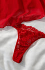 Morgana Kırmızı Tül Fantezi Babydoll