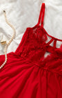 Morgana Kırmızı Tül Fantezi Babydoll
