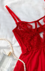 Morgana Kırmızı Tül Fantezi Babydoll