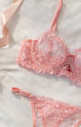 Pinky Pembe Dantelli Bralet Takım