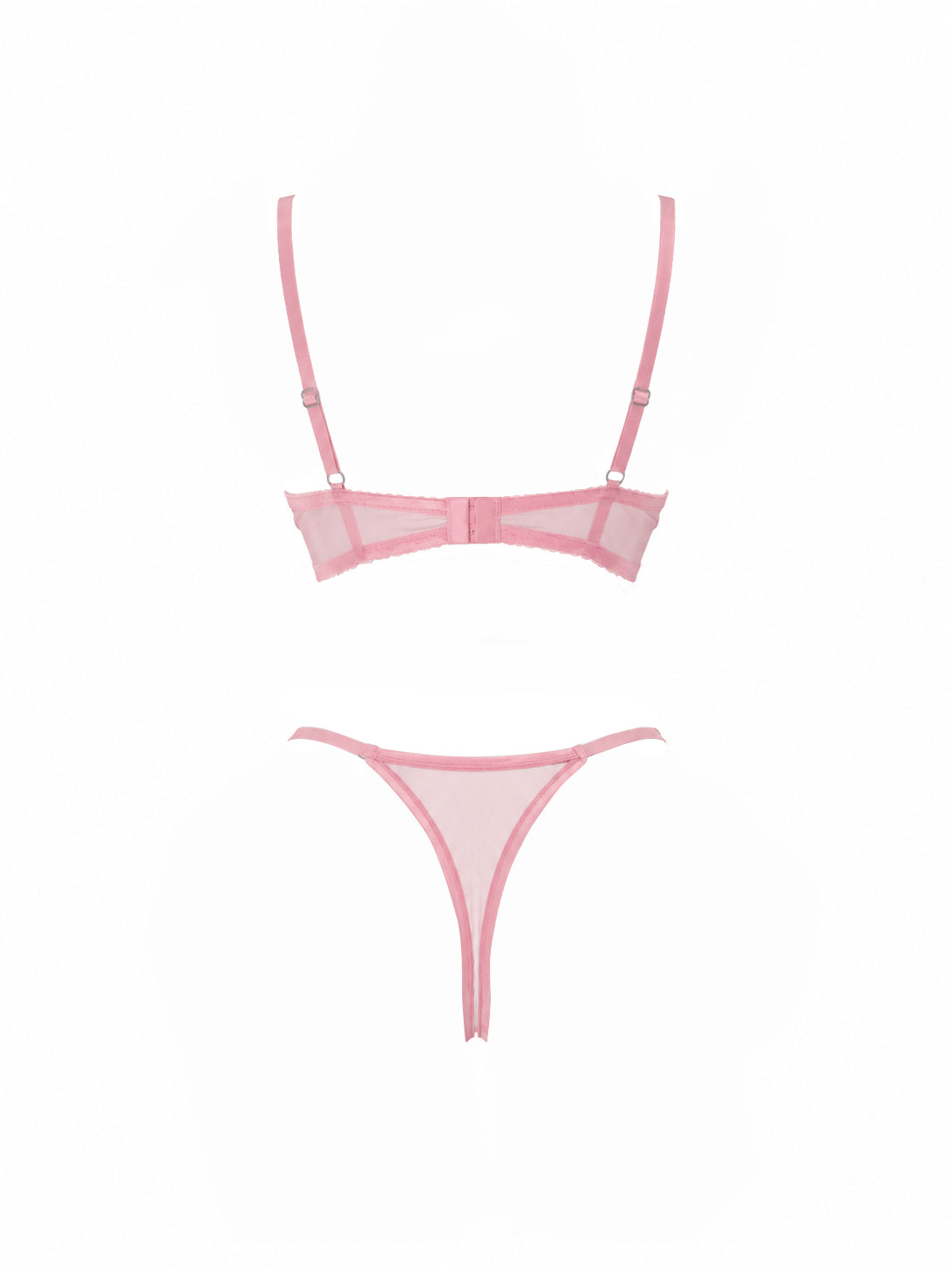 PINKY PEMBE DANTELLİ BRALET TAKIM 2