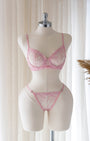 Pinky Pembe Dantelli Bralet Takım