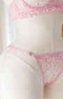 Pinky Pembe Dantelli Bralet Takım