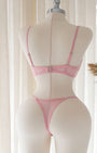 Pinky Pembe Dantelli Bralet Takım