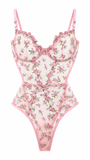 PIXIE ÇİÇEKLİ PEMBE BODYSUIT 1