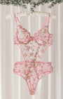Pixie Çiçekli Pembe Bodysuit