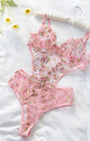 PIXIE ÇİÇEKLİ PEMBE BODYSUIT 2