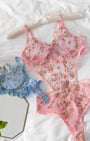 Pixie Çiçekli Pembe Bodysuit