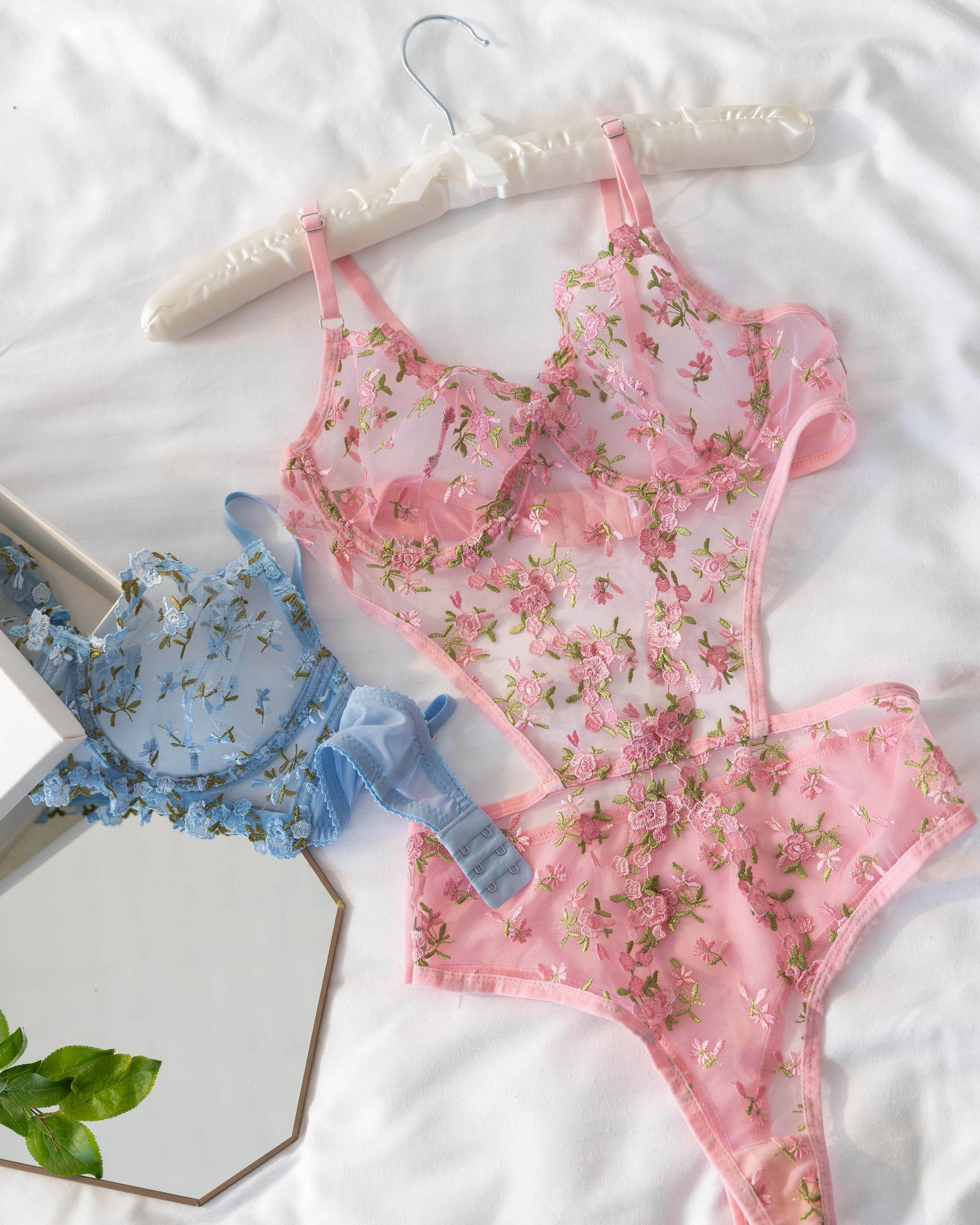 Pixie Çiçekli Pembe Bodysuit