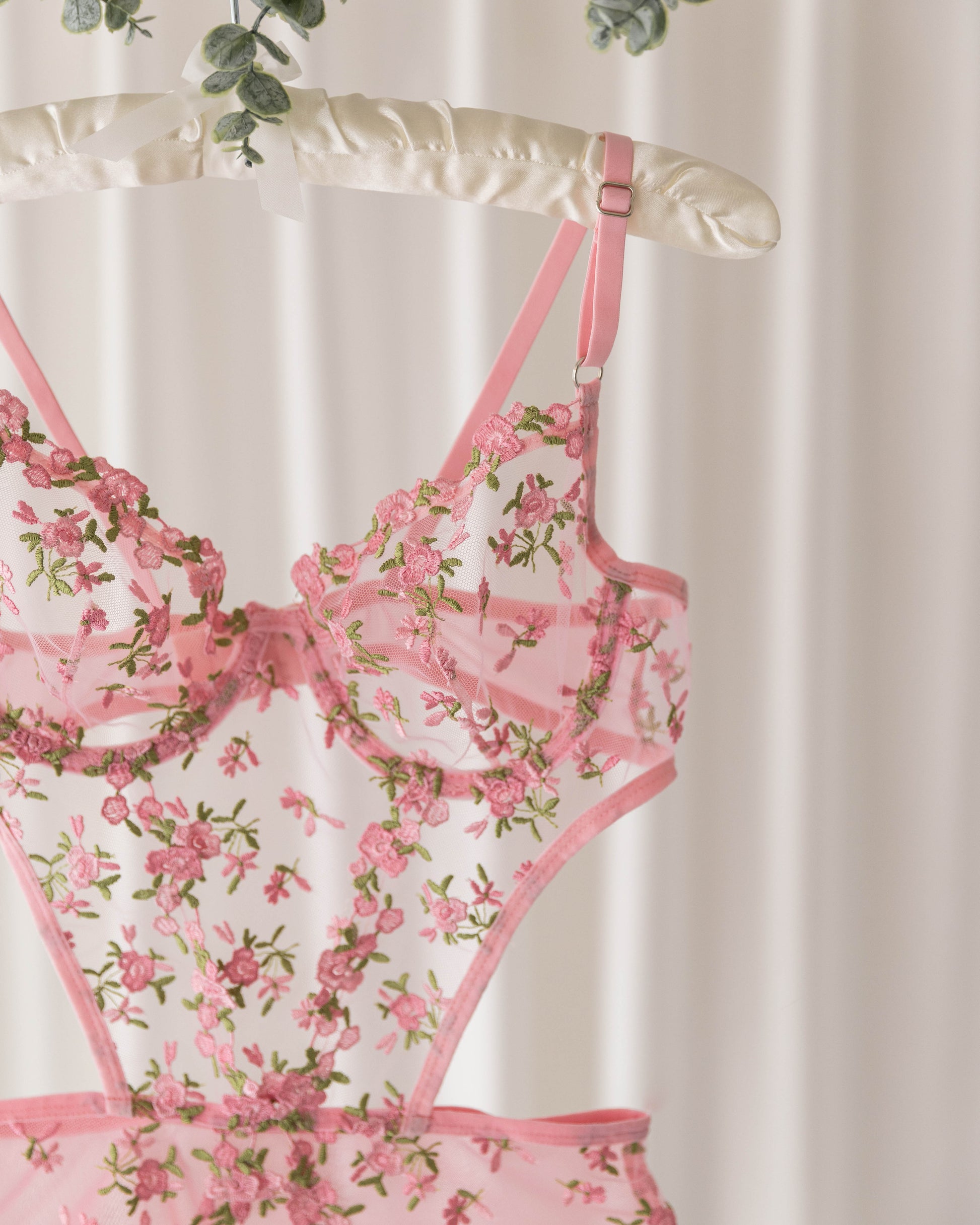 Pixie Çiçekli Pembe Bodysuit