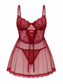 STELLA KIRMIZI DANTELLİ FANTAZİ GECELİK 1