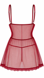 STELLA KIRMIZI DANTELLİ FANTAZİ GECELİK 2