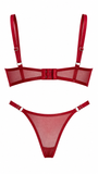 VELVET BORDO TÜL DESTEKSİZ BRALET TAKIM 2