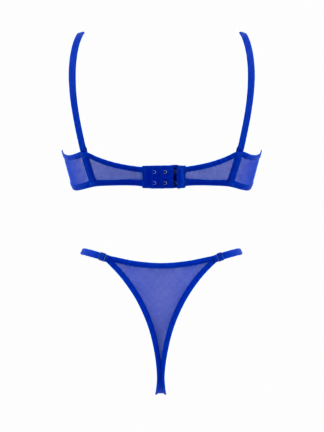 VELVET LACİVERT TÜL DESTEKSİZ BRALET TAKIM 2