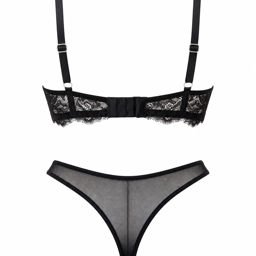 Bella Siyah Desteksiz Bralet Takım