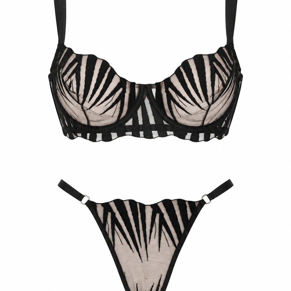 Nox Siyah Desteksiz Bralet takımı